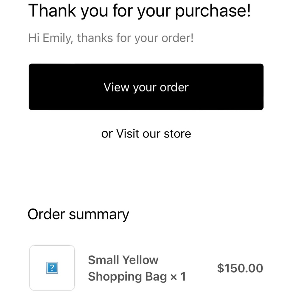 small yellow shopping bag - Picture 5 of 5
